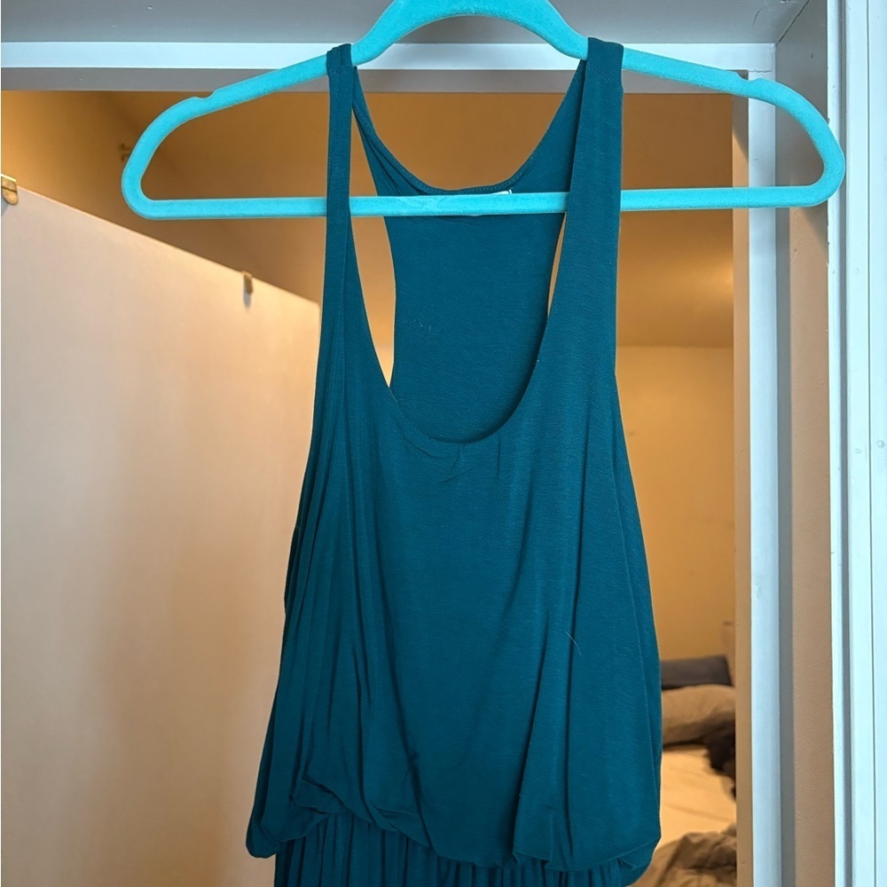 Lush Teal Racerback Maxi Dress From Nordstrom - Women's size M - Picture 4 of 8
